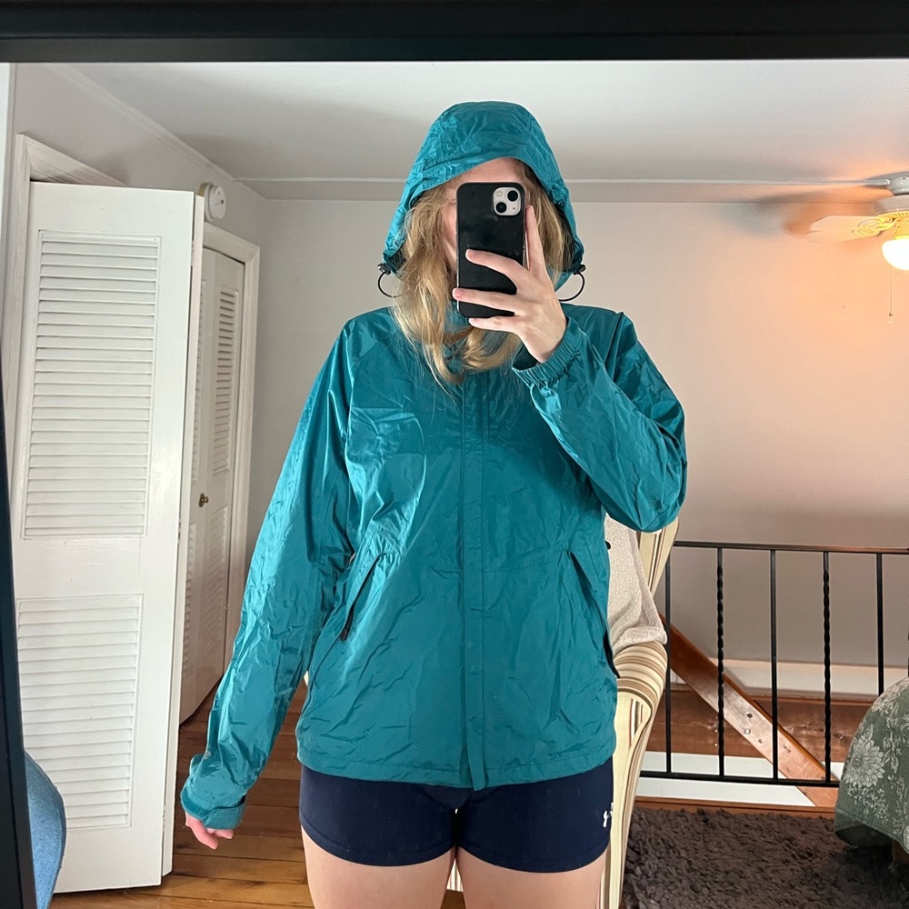 Eastern Mountain Sports Teal Rain Jacket